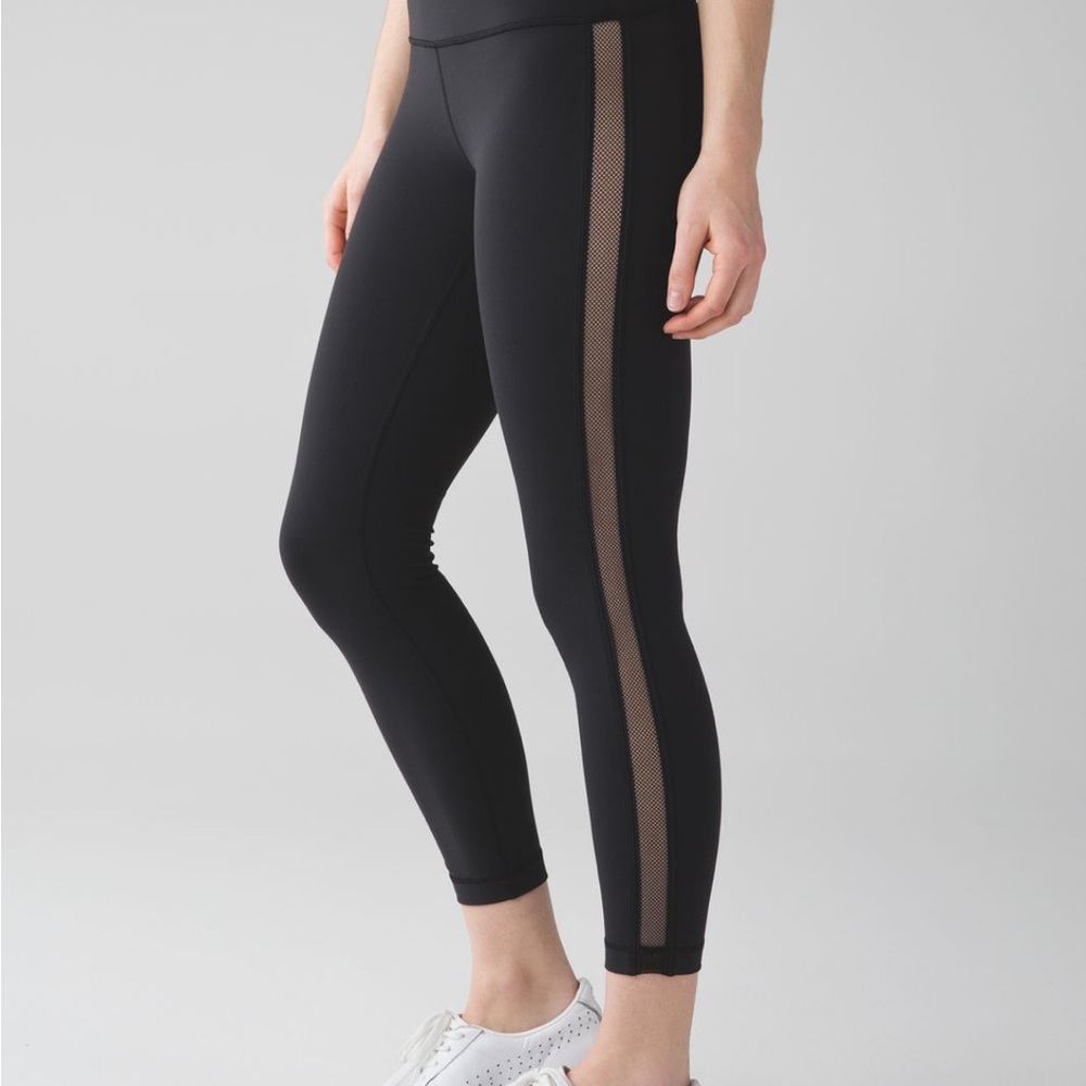 Lululemon black luxstream leggings/tights compression to hold tight fit